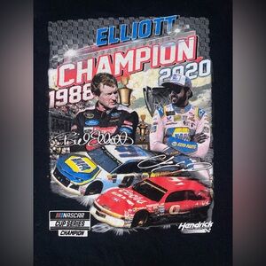 NASCAR Cup Series Champion ‘88 & ‘20 Elliott Graphic Men’s Black Tshirt